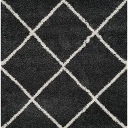 IMRA CARPET Grey Geometric Handmade Polypropylene Carpet image 2