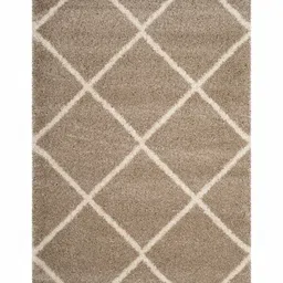 IMRA CARPET Beige Geometric Polypropylene Carpet image 2