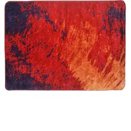 BIANCA Red Soft Fluffy Area Rug Carpet With Non-Slip Rubber Backing image 2