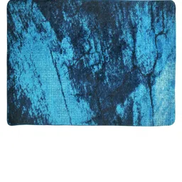 BIANCA Blue Abstract Print Rectangular Soft-Fluffy Anti-Skid Carpet image 2