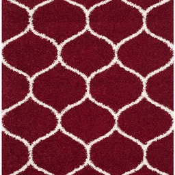 IMRA CARPET Red Abstract Handmade Polyester Carpet image 2