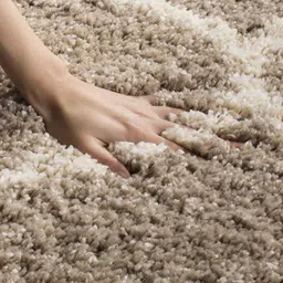IMRA CARPET Beige Abstract Handmade Polypropylene Carpet image 3