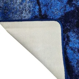 BIANCA Blue Abstract Print Rectangular Soft-Fluffy Anti-Skid Carpet image 3