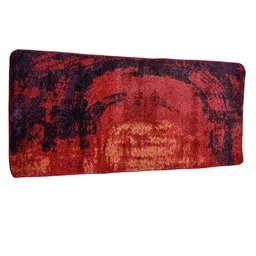 BIANCA Red Abstract Printed Soft Anti Skid Rug image 3