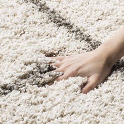 IMRA CARPET Grey Geometric Polypropylene Carpet image 3