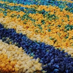 BIANCA Multi-Coloured Abstract Printed Anti-Skid Carpet image 4
