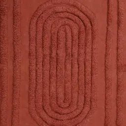 Art Avenue Red Self Design Cotton Rectangular Carpet image 5