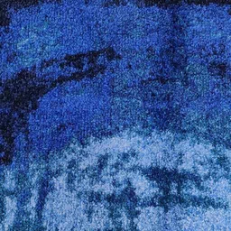 BIANCA Blue Abstract Printed Anti-Skid Soft & Fluffy Rectangular Carpet image 5