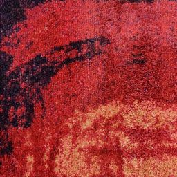 BIANCA Red & Yellow Patterned Soft-Fluffy Area-Rug Carpet With Non-Slip Rubber Backing image 5