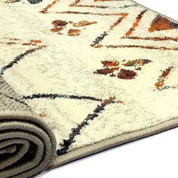 Sapana Carpet-Mats Cream-Coloured Abstract Anti-Skid Polypropylene Carpet image 5