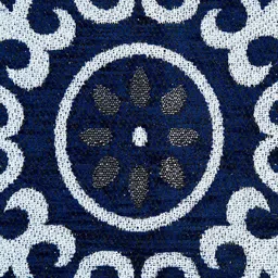 AAZEEM Blue & White Printed Rectangular Carpet image 5