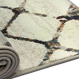 Sapana Carpet-Mats Cream-Coloured Abstract Anti-Skid Polypropylene Carpet image 5