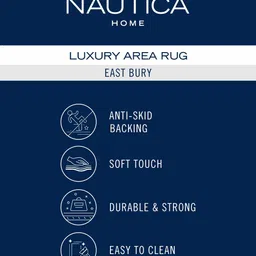 Nautica Grey Solid Rectangular Carpet image 5