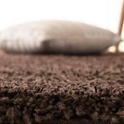 IMRA CARPET Brown Woollen Rectangular Shaggy Carpet image 5