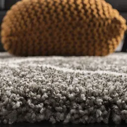 IMRA CARPET Grey Geometric Handmade Polyester Carpet image 5