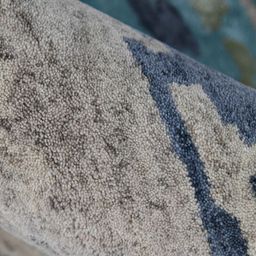 saraswatii global Blue & Grey Abstract Printed Woollen Rectangular Carpet image 5