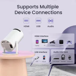 Jaaro Smart Projector Android 4K/1080P, Rotatable, 4D Keystone, All Device Ready (2000 lm / Remote Controller) Portable Projector image 2