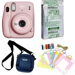 FUJIFILM Instax Mini 11 Mini 11 Camera with 10x1 film with case & bunting2 Instant Camera-image-48