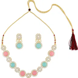 AMI Gold-Plated Studded Jewellery Set image 2