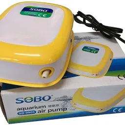 sobo Air Pump SB-9905 | Power: 4.2W (Output: 2x5.5L/min | Pressure: 2x0.15Mpa) | Long Lasting Performance | 2 Speed Control | Twin Outlet | Energy Saving Design With Low Noise & Big Output | Air Aquarium Pump image 2