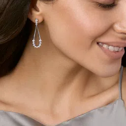 MINUTIAE Woman Silver Drop Shape Dangle Earring-picture-22