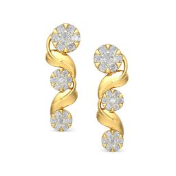 Joyalukkas 22KT Gold Gem Stone Studded Earrings 2.49 gm-image-47