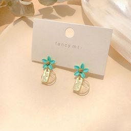 Unwind by Yellow Chimes Women Blue Floral  Drop Earrings-25