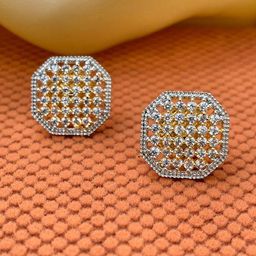 ABDESIGNS Gold-Plated Floral Studs Earrings-image-12