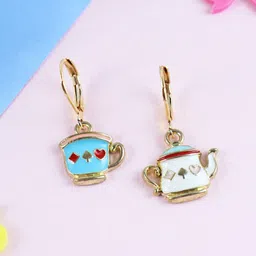 Asthetika Kids Gold Plated Contemporary Drop Earrings-image-87