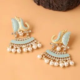 CELEBRAVO Brass-Plated Animal Shaped Drop Earrings-2