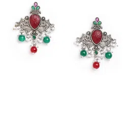 Anouk Silver-Plated Classic Jhumkas Earrings-image-37
