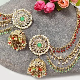 KARATCART Floral Jhumkas Earrings-image-72