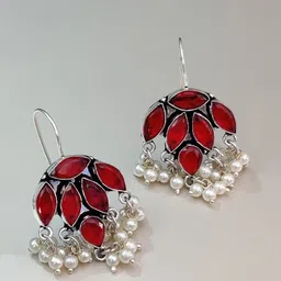 EL REGALO Stoned Studded & Beaded Contemporary Drop Earrings-45