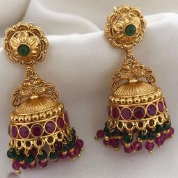 GRIIHAM Contemporary Jhumkas Earrings-image-31