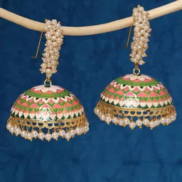 OOMPH Dome Shaped Jhumkas Earrings-1
