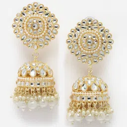 Anouk Gold-Plated Dome Shaped Jhumkas-18