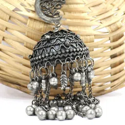 VAGHBHATT Heart Shaped Jhumkas Earrings-45