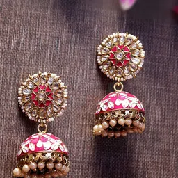 Anouk Floral Jhumkas Earrings-17