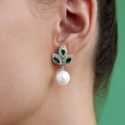 AIKA BY MINUTIAE Silver-Plated Oval Studs Earrings-4