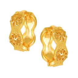 Vighnaharta Floral Half Hoop Earrings-image-68