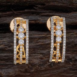 Kushal's Fashion Jewellery Gold-Plated Circular Half Hoop Earrings-13