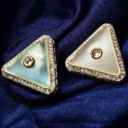GRLIE Triangular Studs Earrings-17