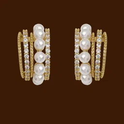 FIMBUL Circular Studs Earrings-33
