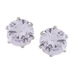 NVR Silver-Plated Circular Studs Earrings-10