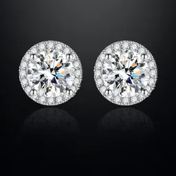 Designs & You Silver-Plated Circular Studs Earrings-image-10