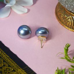 Niscka Rhodium-Plated Circular Studs-image-92