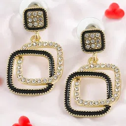 DressBerry Square Drop Earrings-66
