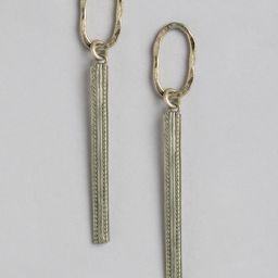RICHEERA Gold-Plated Contemporary Drop Earrings-51