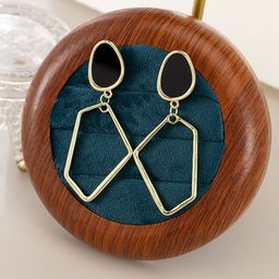 MYKI Gold-Plated Contemporary Drop Earrings-image-27