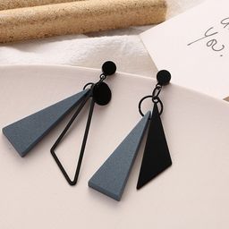 MYKI Gold-Plated Contemporary Drop Earrings-8